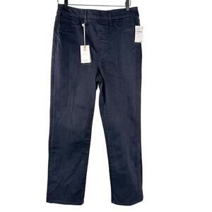 NWT Good American Women's Black Stretch High Rise Straight Leg Jeans Pull On L